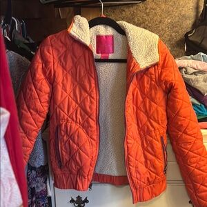 Orange Quilted Jacket